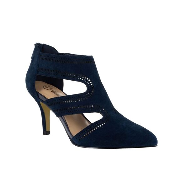 BELLA VITA Womens Navy Hope Pointed Toe Stiletto Leather Shootie 8.5 WW